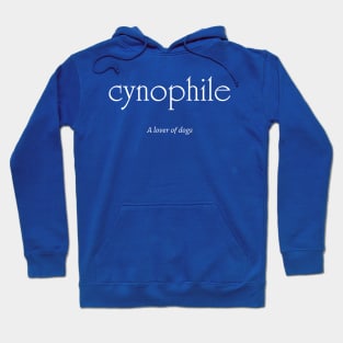Cynophile - Dog Lover (white text) Hoodie